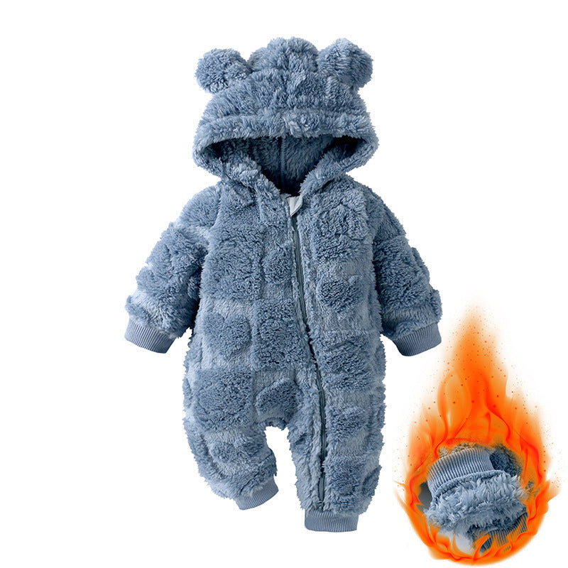 Fleece Zip-Up Winter Onesie 0-18M