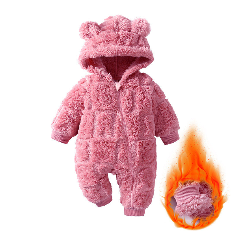 Fleece Zip-Up Winter Onesie 0-18M