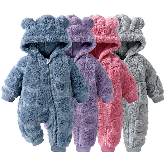 Fleece Zip-Up Winter Onesie 0-18M