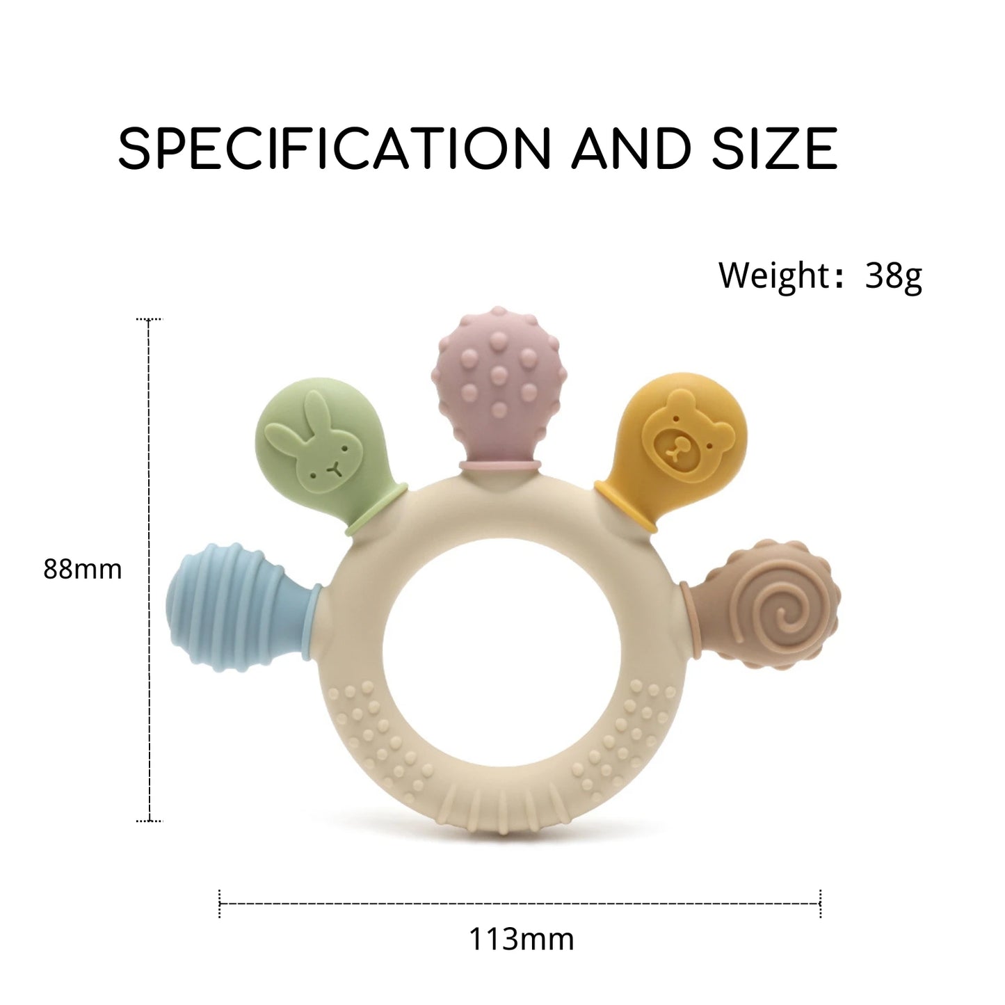 Gum Relief Silicone Round Teether