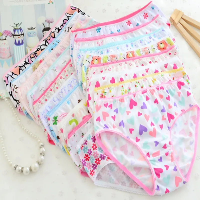 12-Piece Girls Cotton Underwear