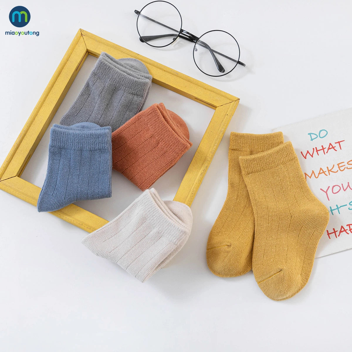 5ct Solid Autumn Colored Socks 1Y-12Y