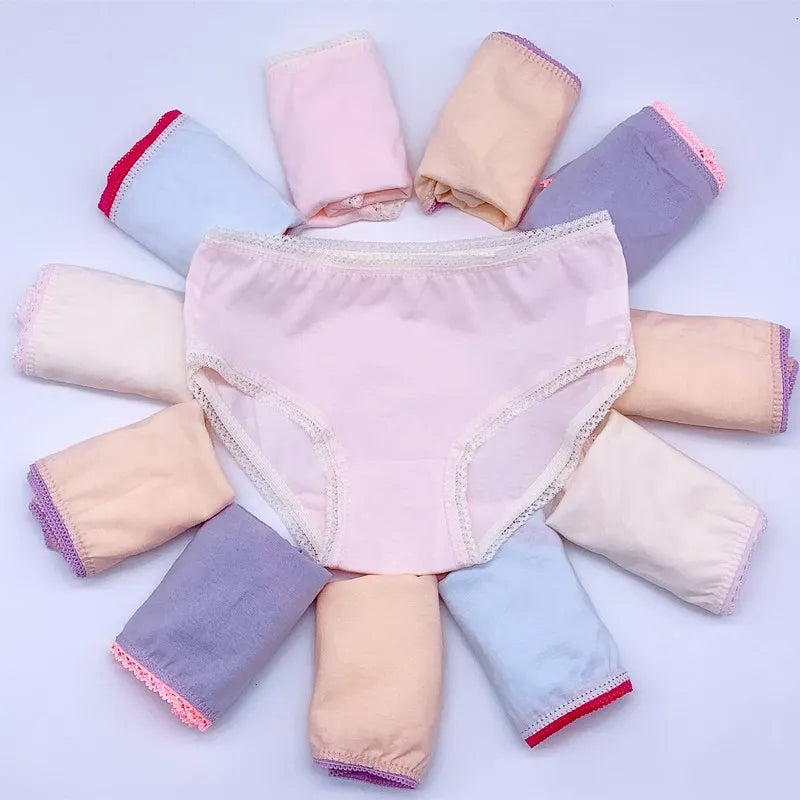 12-Piece Girls Cotton Underwear