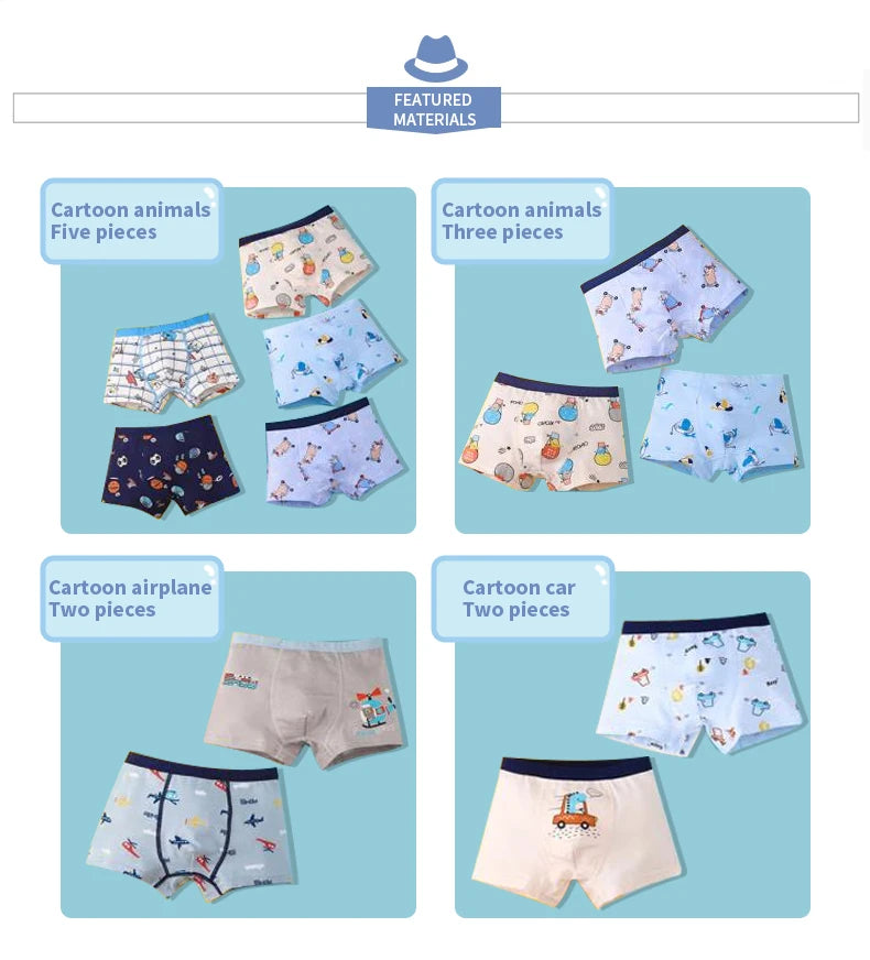 Boys 2 Pack, 3 Pack, & 5 Pack Underwear