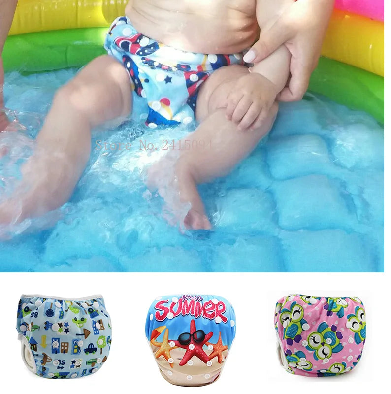 Infants Adjustable Swim Diaper Trunks