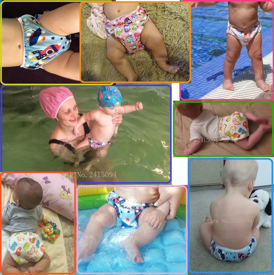 Infants Adjustable Swim Diaper Trunks