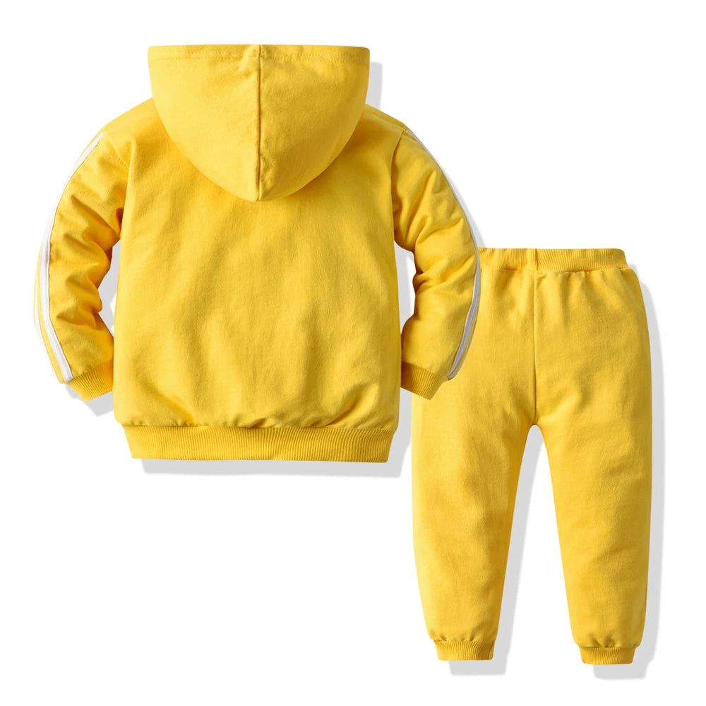 Spring/Autumn Children's Tracksuit Set – Zipper Hooded Jacket & Pants for Kids 🏃‍♂️