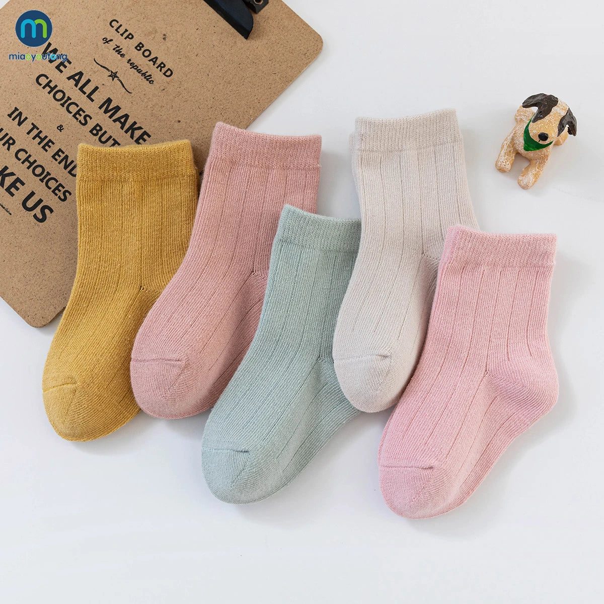 5ct Solid Autumn Colored Socks 1Y-12Y