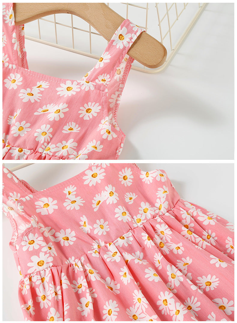 Girls' Flower Print Dress