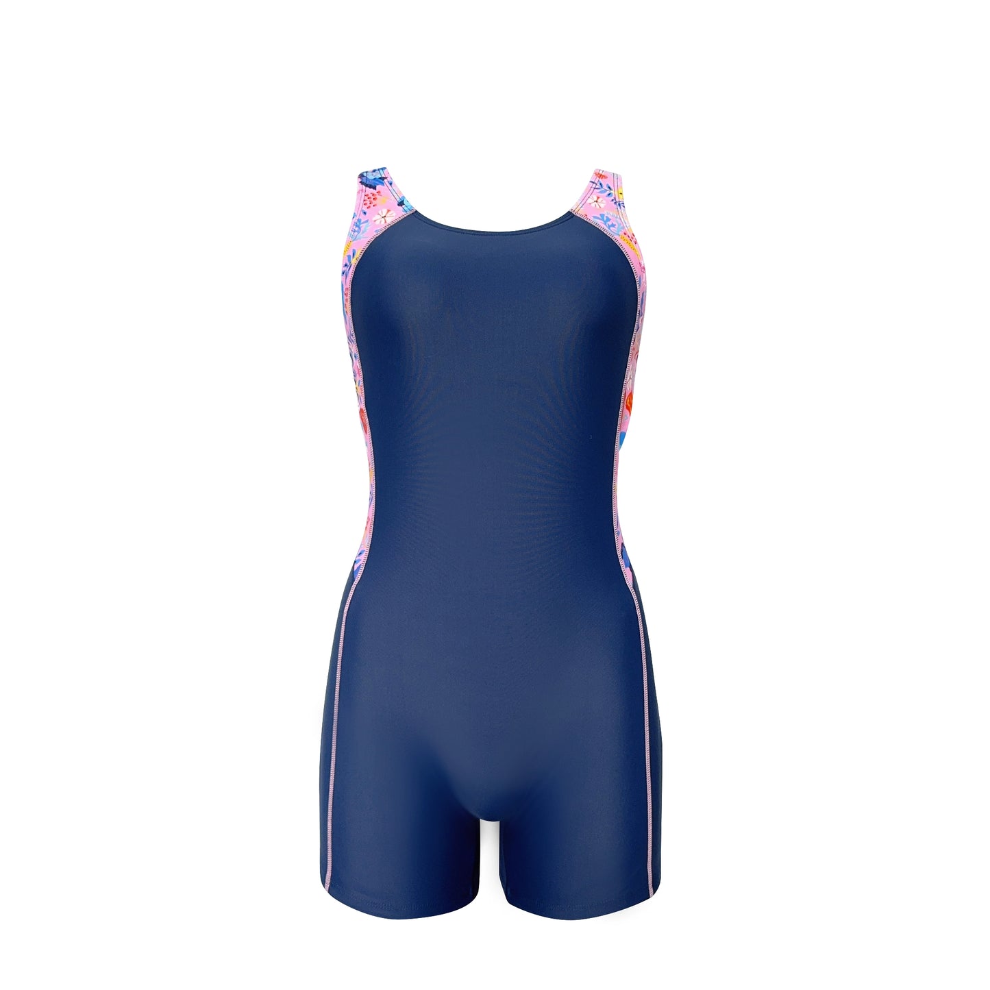 Girls' One-Piece Boxer Sports Swimsuit