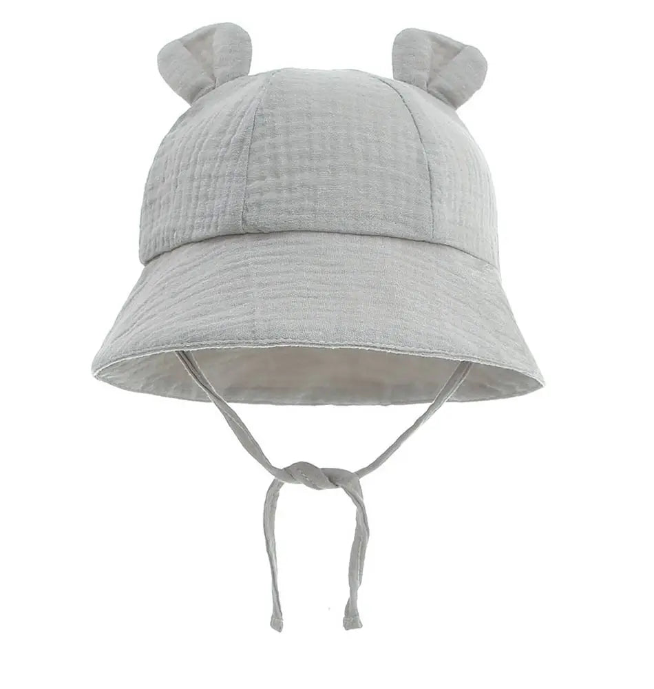 Soft Cotton Baby Bucket Hat with Ears