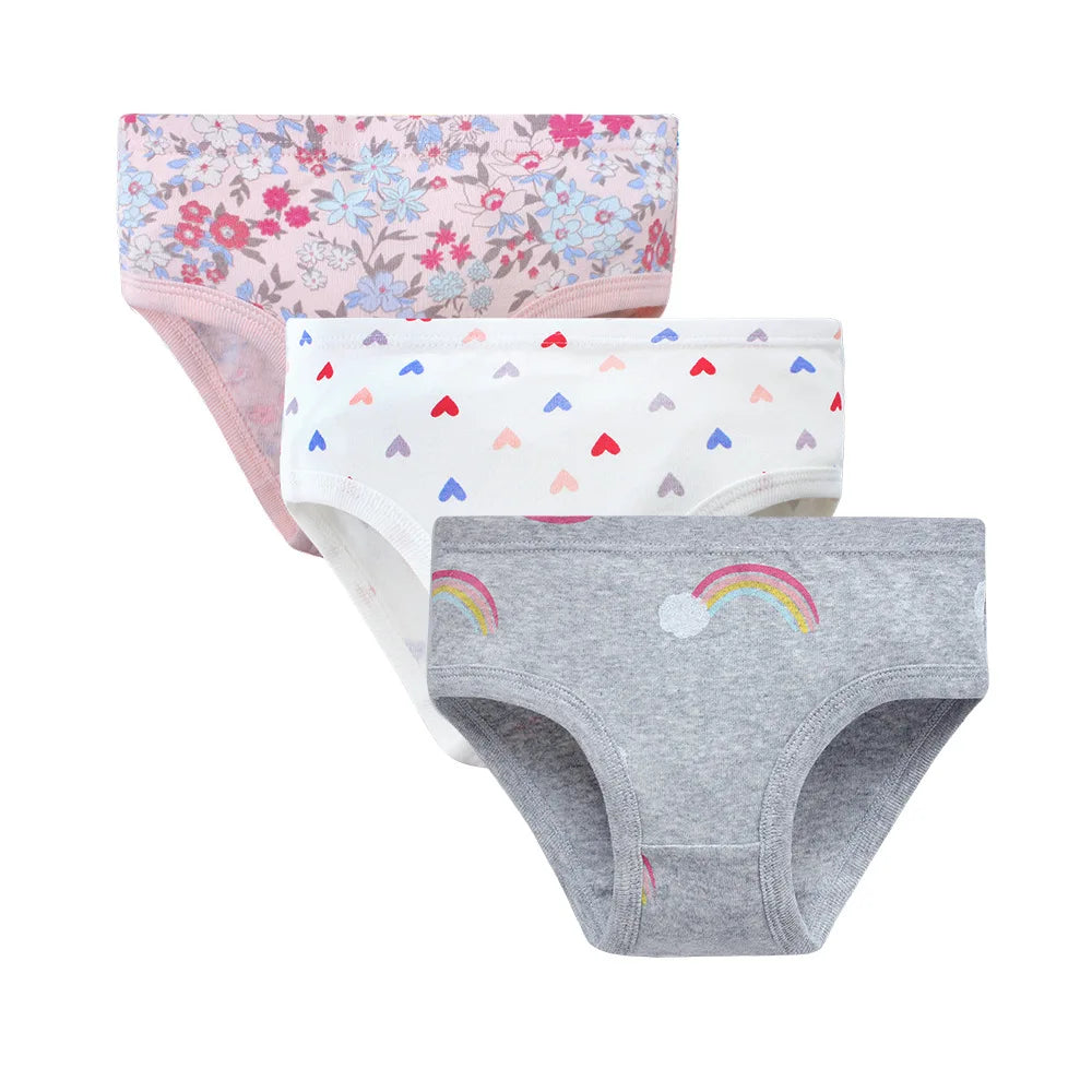 3-Piece Pack Girls' Cotton Panties