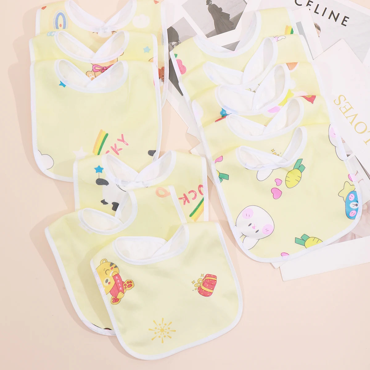 5/8/10Pcs Baby Cotton Bandana Bibs – Waterproof & Absorbent