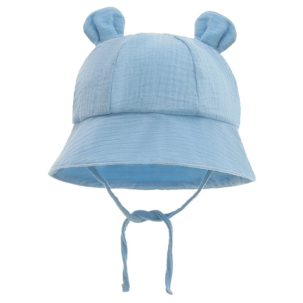 Soft Cotton Baby Bucket Hat with Ears