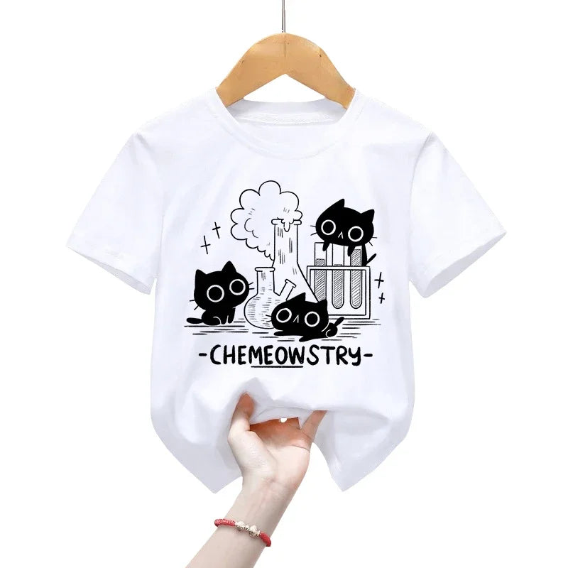 Chemeowstry Classic Children's T-Shirt – Cute Science Cat Tee