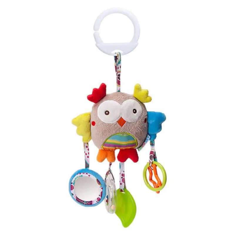 Plush Animal Rattle with Built-in Teether