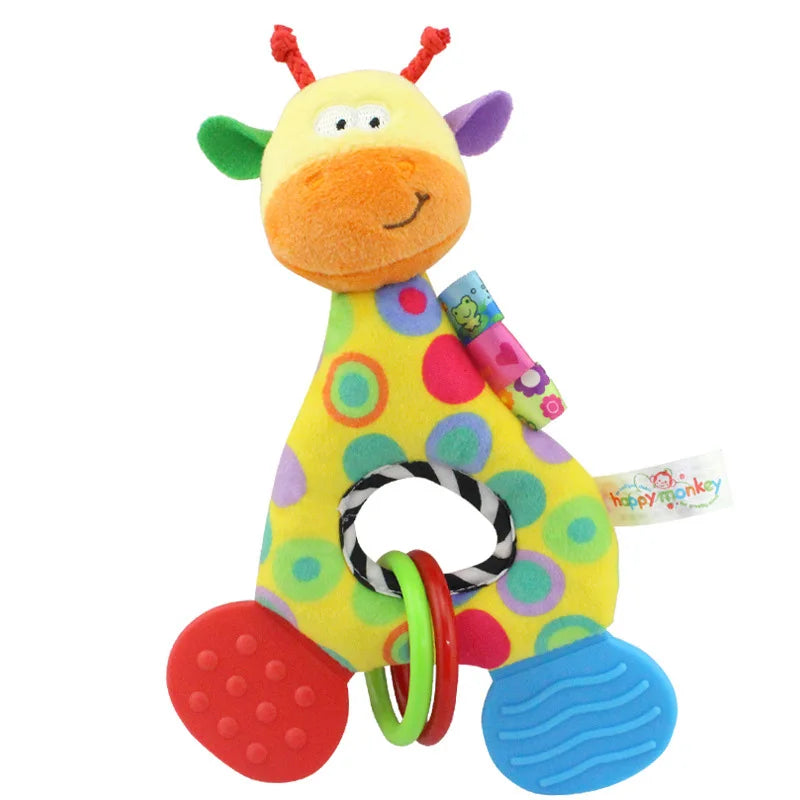 Plush Giraffe Baby Rattle Toy