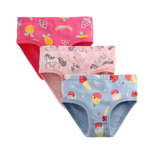 3-Piece Pack Girls' Cotton Panties