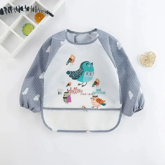 Waterproof Wearable Eating Smock for Infants and Toddlers