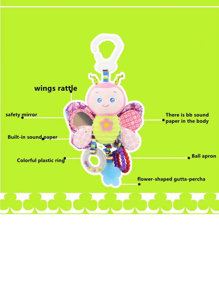 Plush Hanging Stuffed Animal Baby Rattle