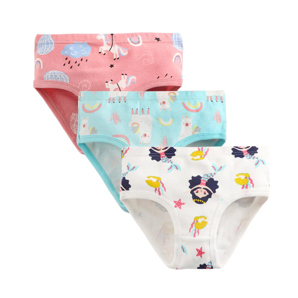 3-Piece Pack Girls' Cotton Panties