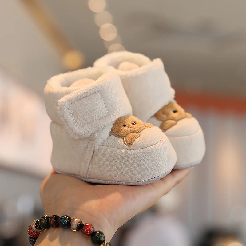 Infants Winter Teddy Bear Baby Booties