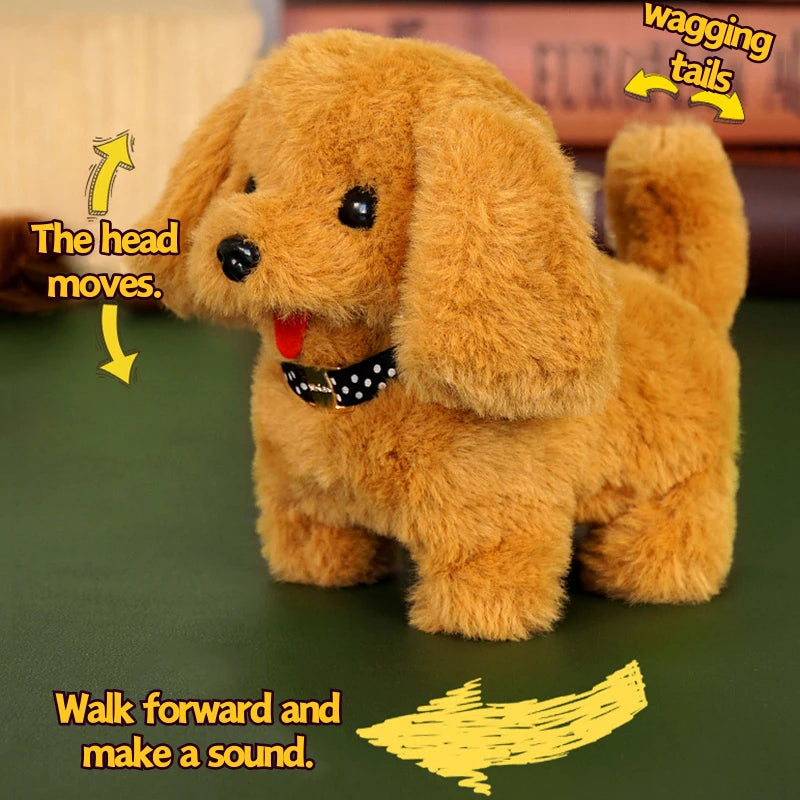 Electronic Walking and Barking Plush Dog Toy