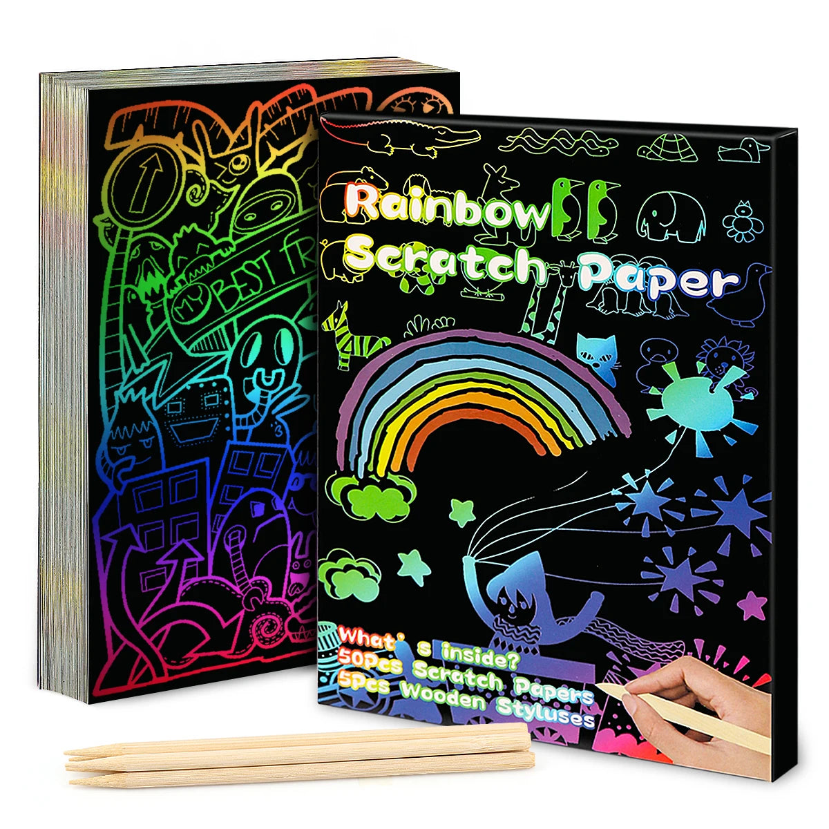 Rainbow Scratch Notepad (100 Sheets)