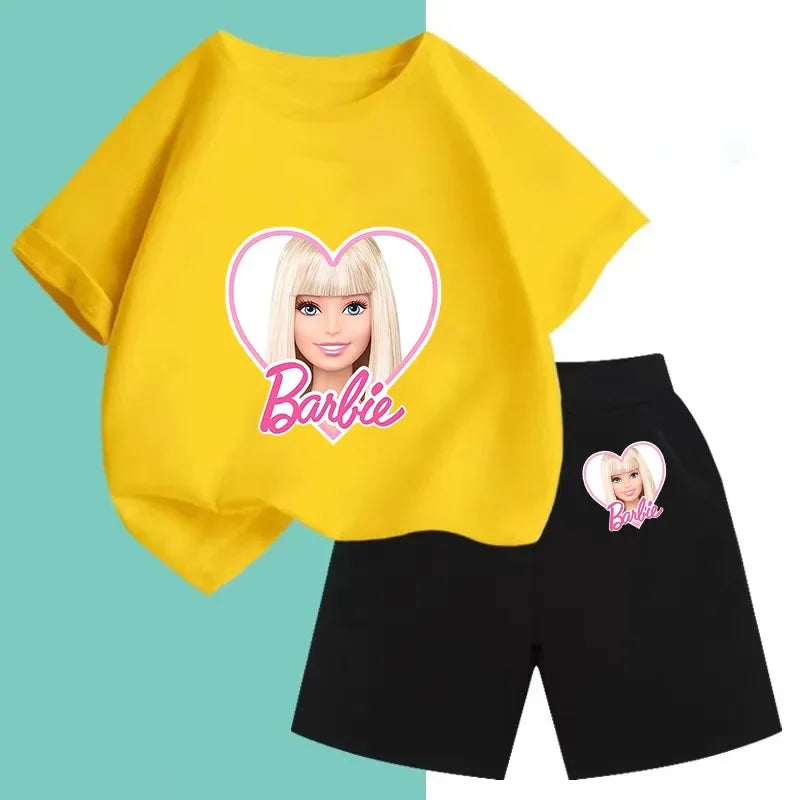 Barbie T-Shirt & Biker Shorts Matching Set