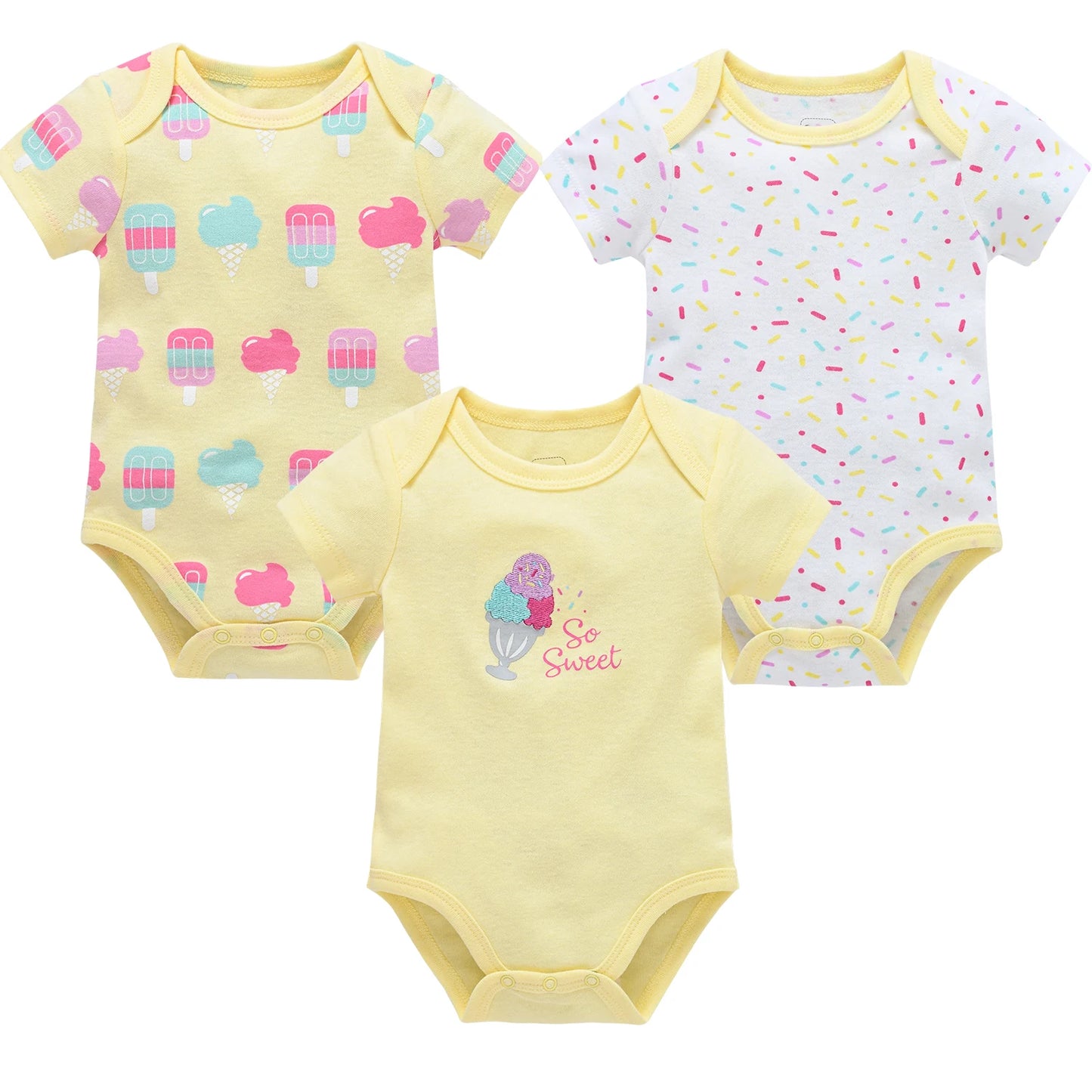 3ct & 6ct Newborn Onesie Sets 0M-12M