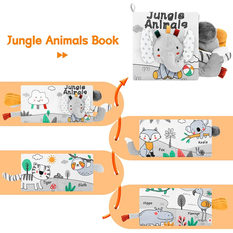 Baby Jungle Cloth Book