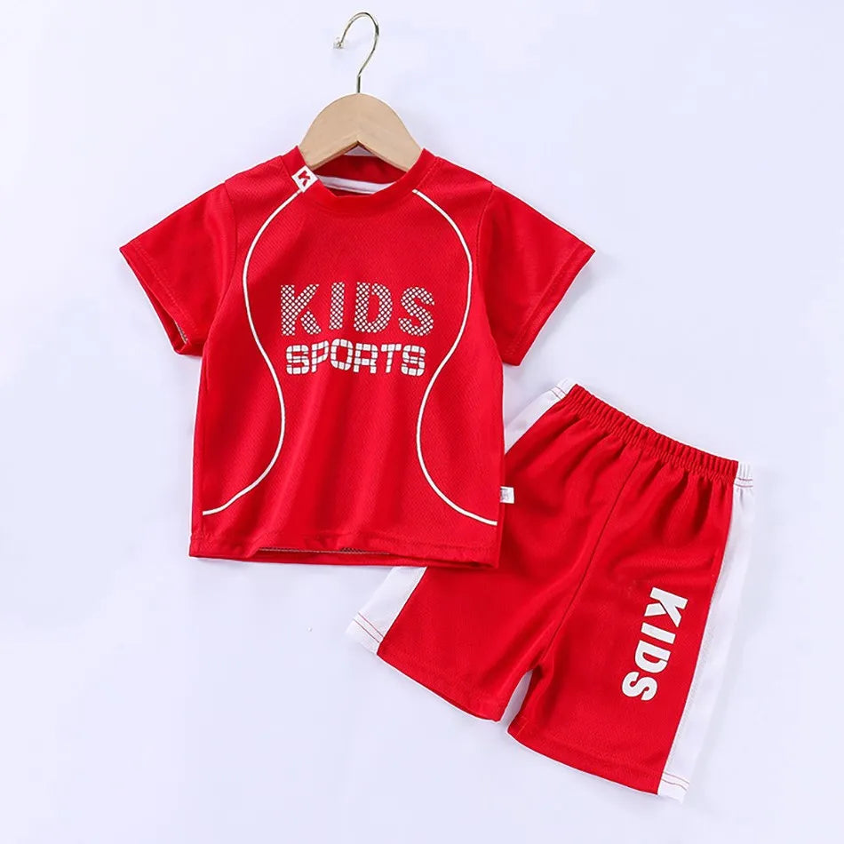 Kids Sports Breathable Summer Matching Set 12M-12Y