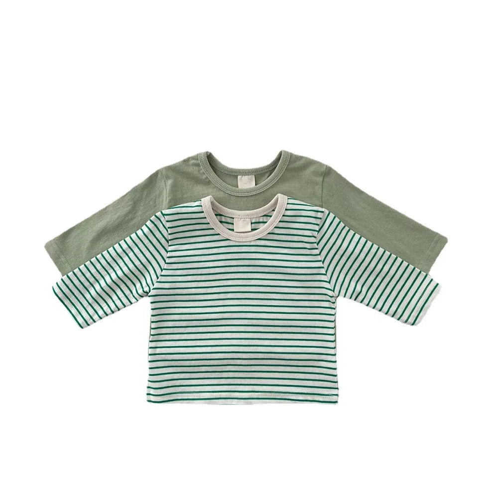 Long Sleeve Casual Striped T-Shirt 3M-24M