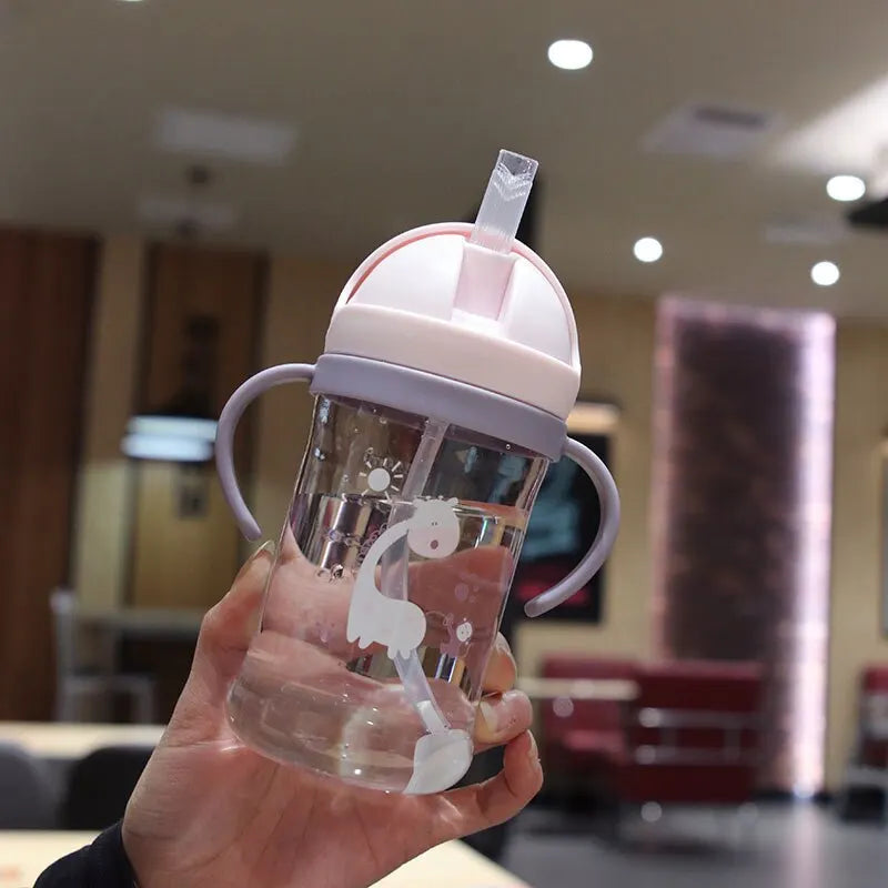 12oz Clear Sippy Cup with Straw