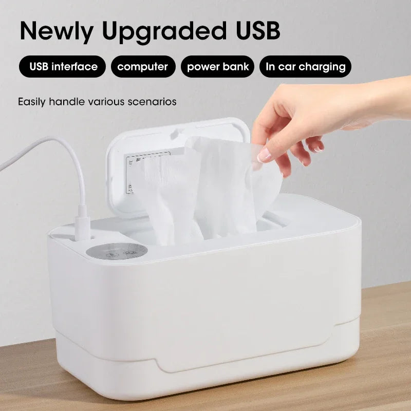 Baby Wipe Warmer – LED Digital Display & Large Capacity Dispenser