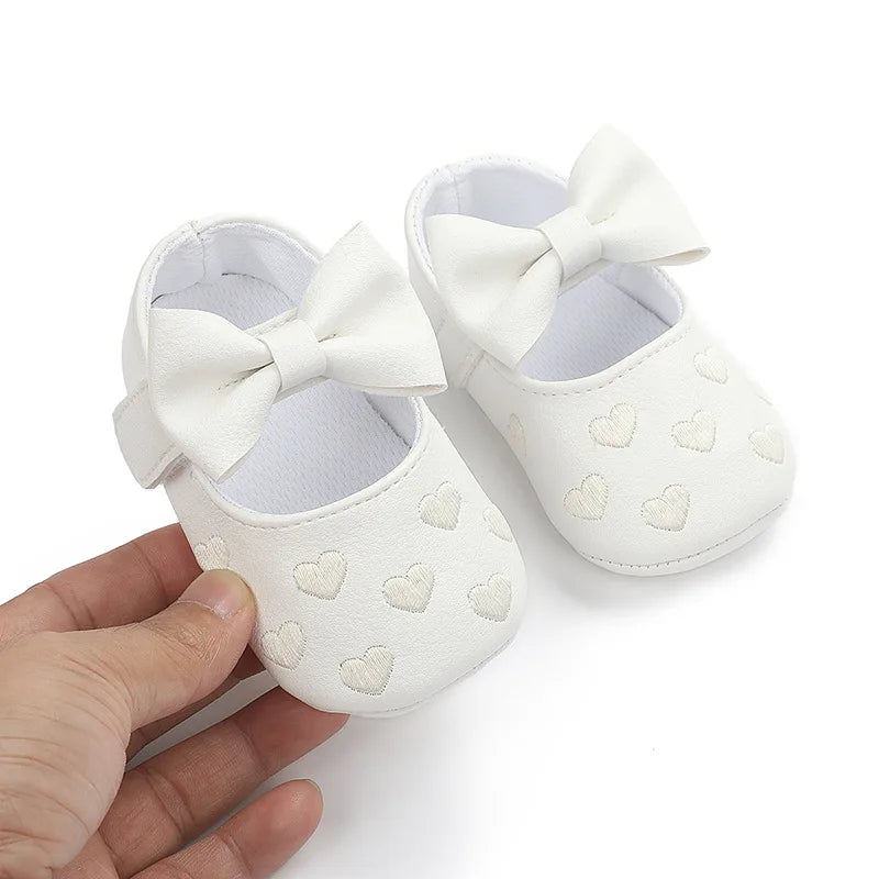 Classic Toddler Girls Dress Shoes with Bow 0-18M