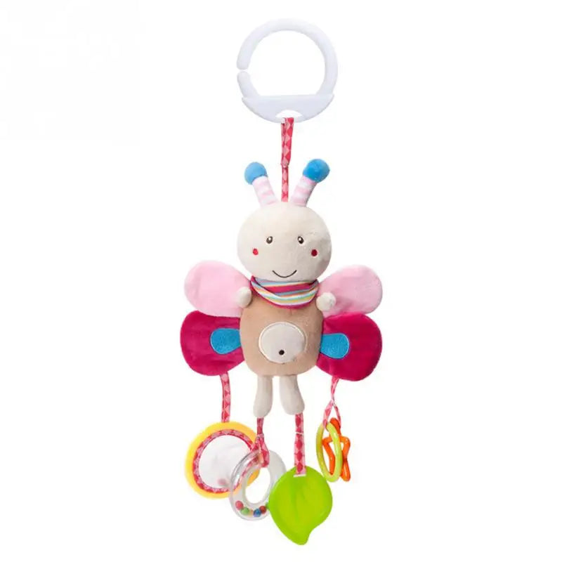 Plush Animal Rattle with Built-in Teether