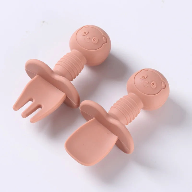 2-Piece Little Bear Silicone Utensils Set