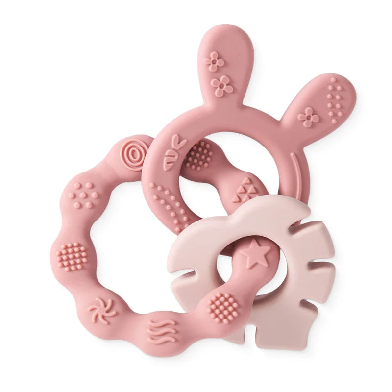 Silicone Rabbit Teether Ring