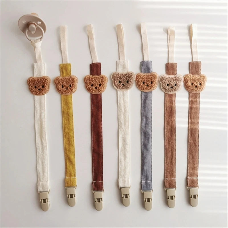 Baby Pacifier Chain Clips Holders – Anti-Drop Cartoon Teething Clips & Soother Strap