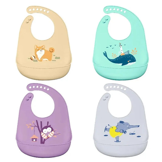 Waterproof Soft Silicone Baby Bib – Adjustable & Easy to Clean