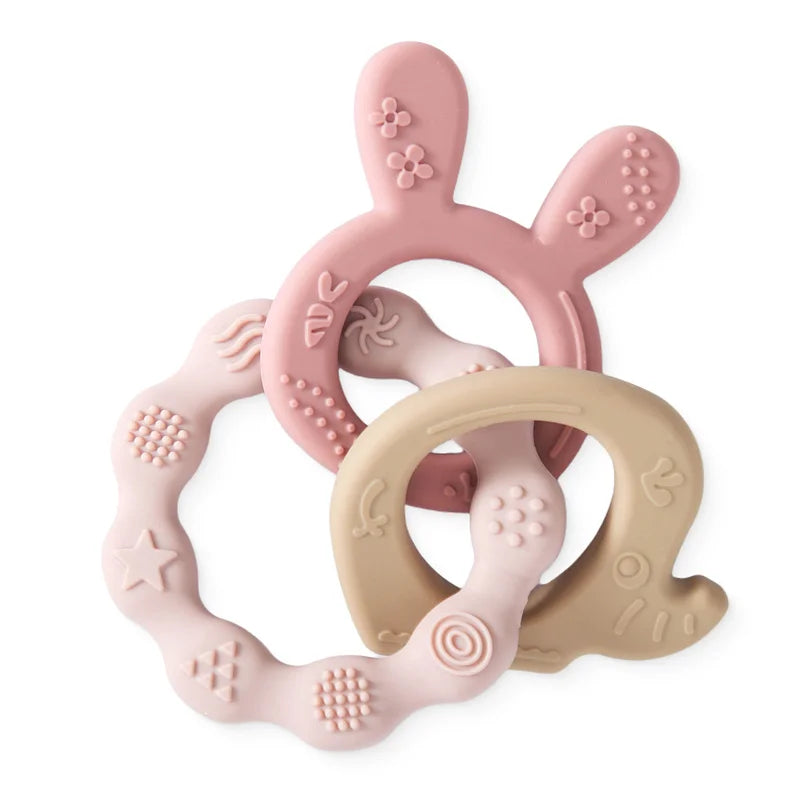 Silicone Rabbit Teether Ring