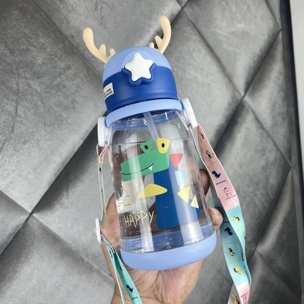 Toddler Cartoon Antler Sippy with Straw