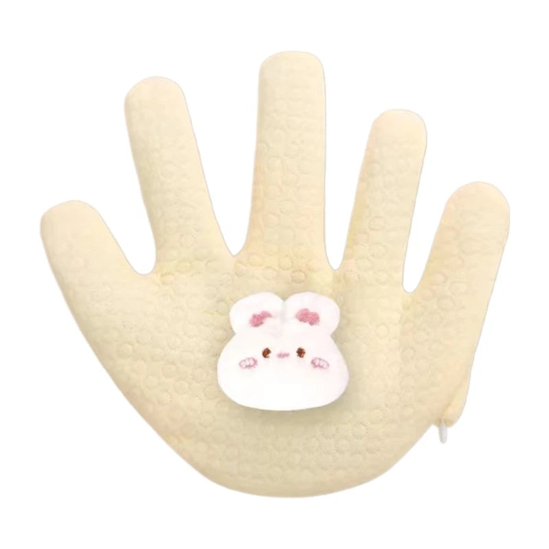 Cartoon Anti-Startle Hand Pacify Toy – Newborn Soothing Hand Pillow