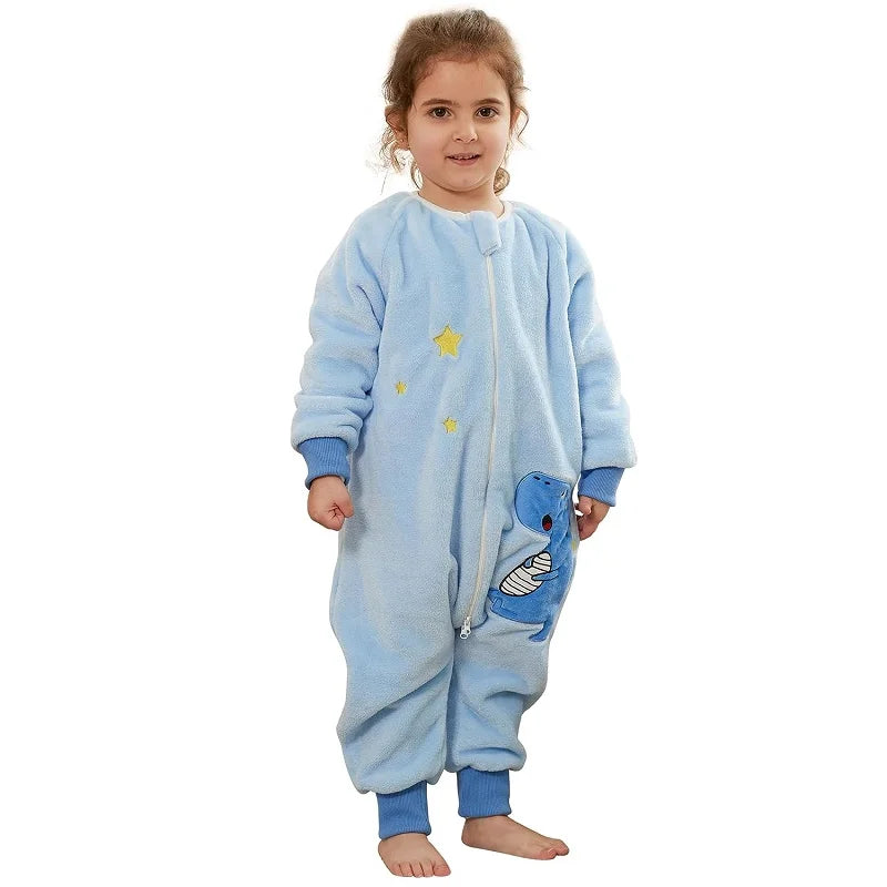 Children's Animal Embroidery Zip Up Sleeper 12M-6Y