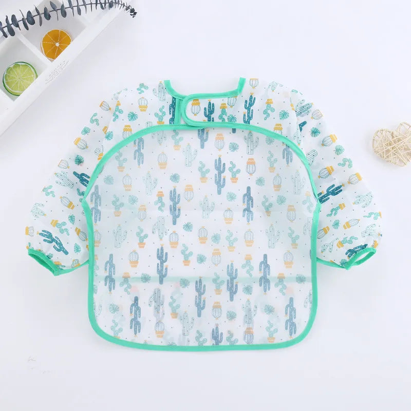 Waterproof Long-Sleeve Baby Bib & Art Smock – Mess-Free Mealtime & Playtime