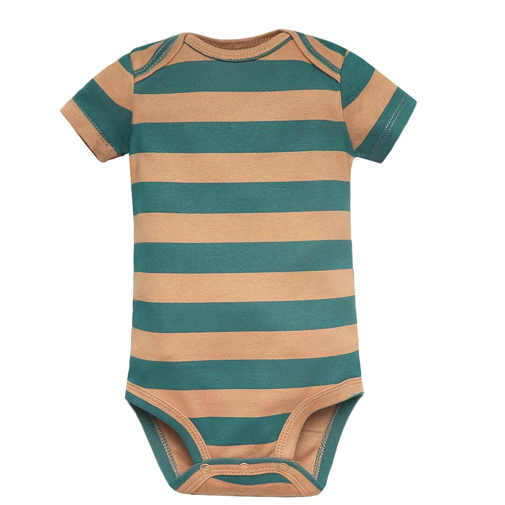 5pc 100% Cotton Short Sleeve Onesies  6-24M