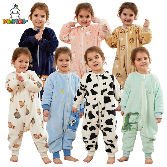 Children's Animal Embroidery Zip Up Sleeper 12M-6Y