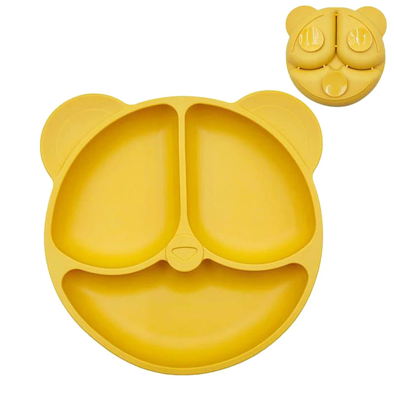 Baby Safe Silicone Dining Plate with Suction – Animal Shaped Bowl