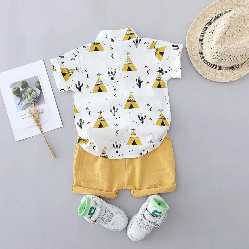 Boys Cactus Print T-Shirt Set 0M-24M